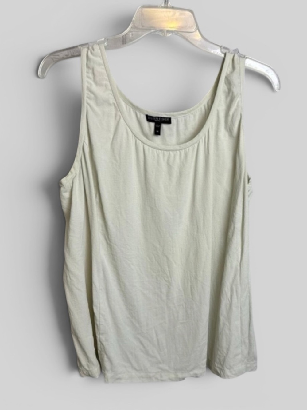 Eileen Fisher pale pastel tank cami top silk size 1X plus quiet luxury coastal